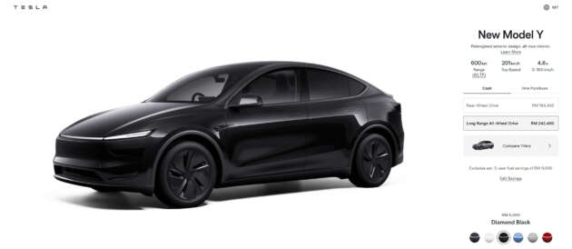 Tesla Model Y Juniper dikemas kini di Malaysia – varian LR AWD kini boleh gerak 600 km sekali cas
