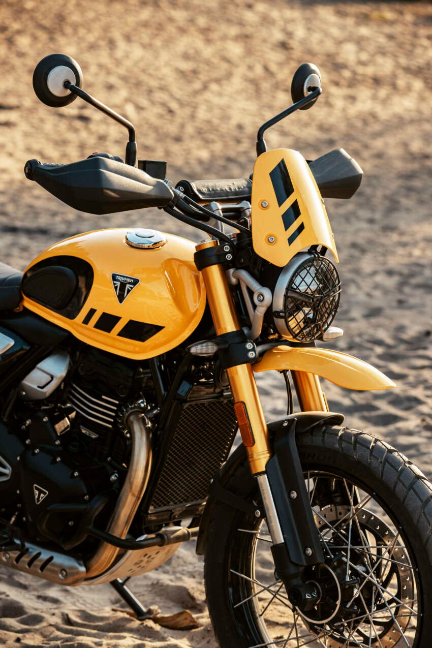 Triumph Scrambler 400 XC didedah – penampilan lebih lasak, rim spoked 19 inci depan dan 17 inci belakang 1938892