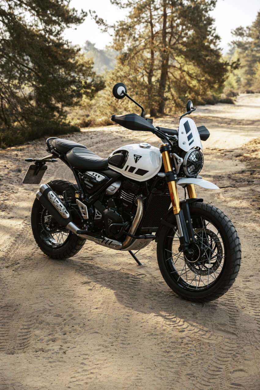 Triumph Scrambler 400 XC didedah – penampilan lebih lasak, rim spoked 19 inci depan dan 17 inci belakang 1938916