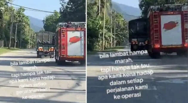 Polis saman pemandu lori yang halang laluan bomba