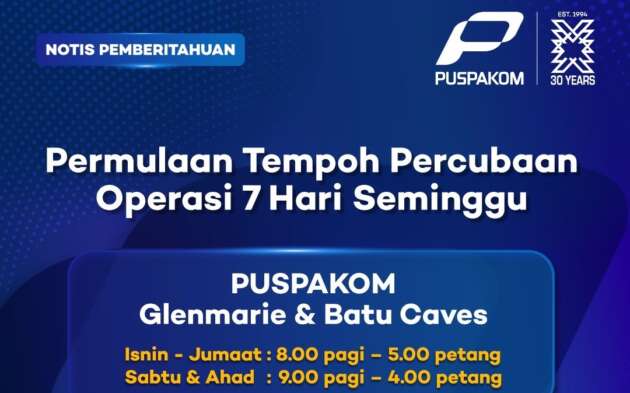 Puspakom starts seven-day week operations trial – Glenmarie, Batu Caves outlets now open on Sunday