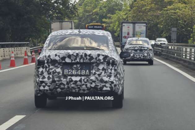 Proton Saga MC3 2025 — dua unit dilihat di lebuhraya