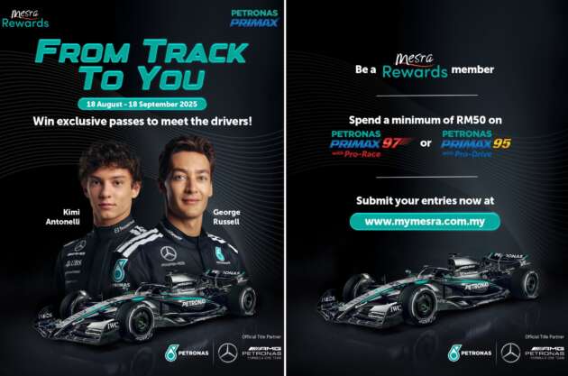 Petronas ‘From Track To You’ – rebut peluang untuk berbual secara maya dengan George Russell, atau jumpa Kimi Antonelli di Malaysia secara langsung!