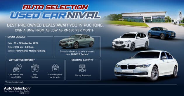 Best pre-owned deals plus a chance to win a new BMW 2 Series at Performance Motors Puchong, Sept 19-21!
