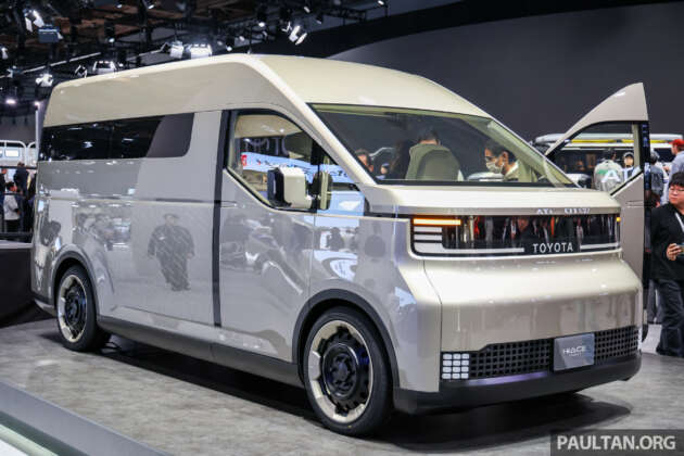 Toyota Hiace Concept previews next generation of commercial van with pillarless side, full-width display