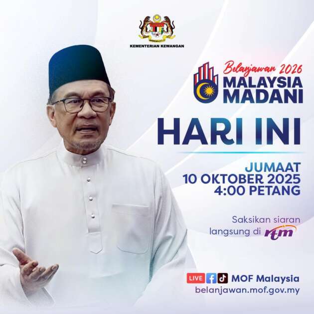 Belanjawan 2026 dibentangkan jam 4 petang oleh PMX