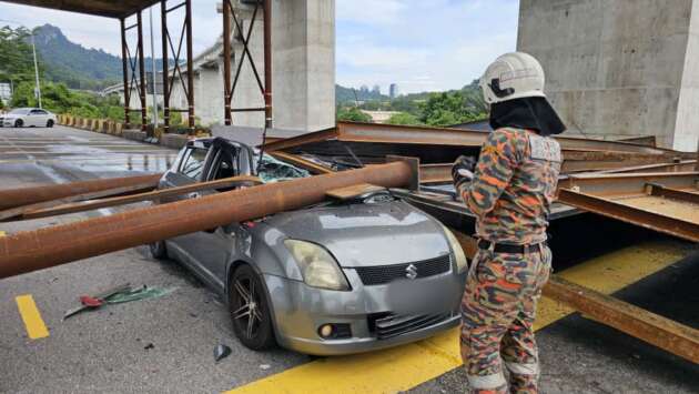 ECRL steel canopy that fell on car at MRR2 collided with skylift boom, notice issued to contractor – DOSH