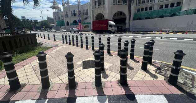 Roadside bollards are for safety; road users need to respect, and not obstruct pedestrian walkways – DBKL