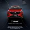 Perodua Traz 2026 dilancar di M’sia — kembar Toyota Yaris Cross, 1.5L NA CVT, varian X/H, dari RM76k