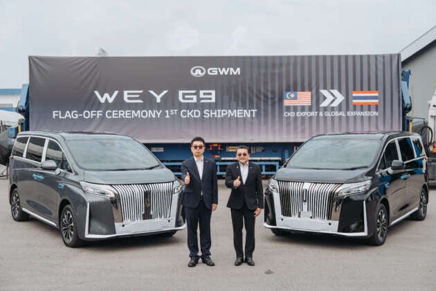 GWM Wey G9 CKD yang dipasang di Melaka mula dieksport ke Thailand; pelancaran tempatan bulan ini