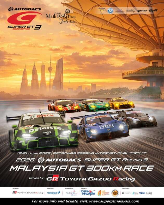 Autobacs Super GT 2026 – tiket pusingan Malaysia dah mula dijual bermula RM80; berlangsung 19-21 Jun