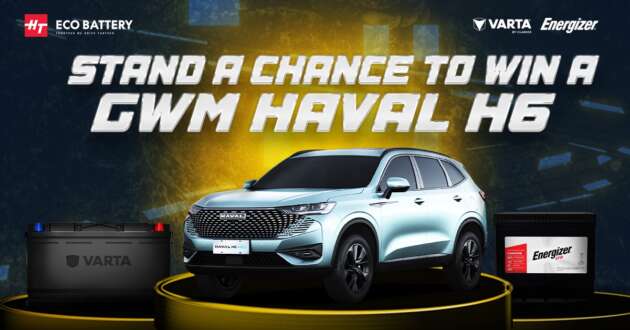 Purchase a VARTA car battery and you could win a GWM Haval H6 HEV and/or Touch ‘n Go reload PIN