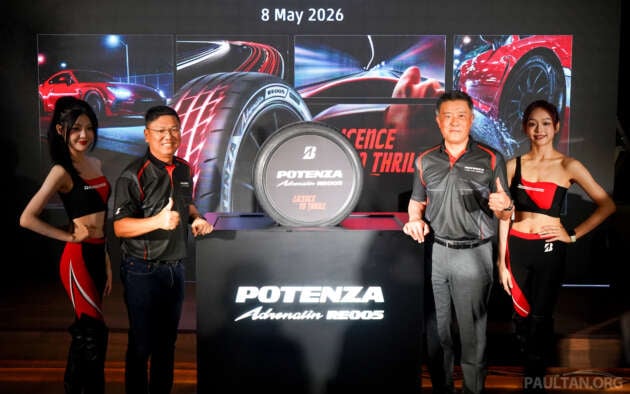 Bridgestone Potenza Adrenalin RE005 launched in Malaysia – sizes from 15-20 inches; RRP from RM351