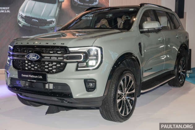 Ford Everest Platinum launched in Malaysia – 2.0L and 3.0L V6 diesels, RM349k-RM431k; Sport 2.0L updated