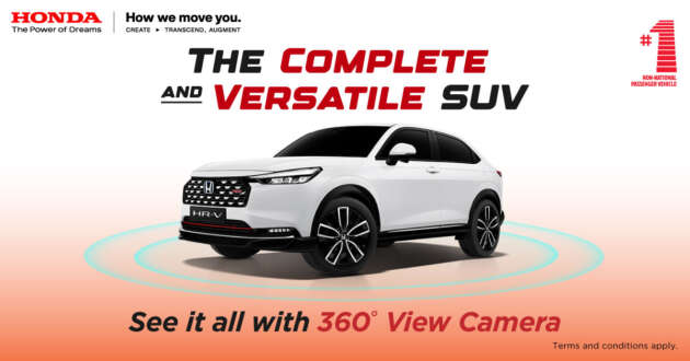 Honda HR-V e:HEV – the complete SUV that balances fuel efficiency, safety and versatility; now with 360 cam
