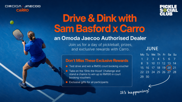 Drive & Dink with Sam Basford x Carro: pickleball, test drives and exclusive rewards on June 20 2026