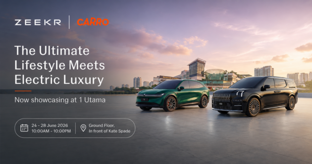 Drop by Zeekr Carro’s roadshow at 1 Utama this weekend to get upclose to the Zeekr 7X and 009 EVs