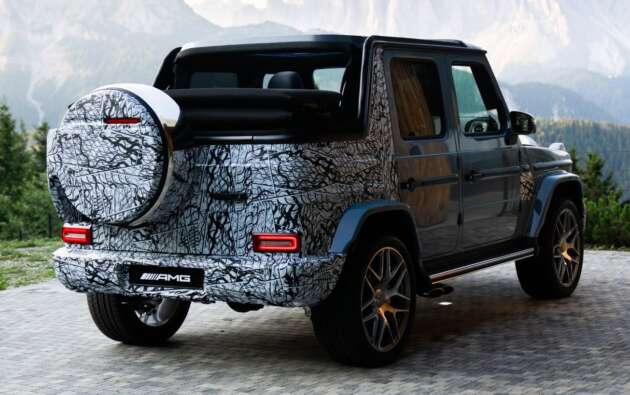 2027 Mercedes-Benz G-Class Cabriolet – new teasers show W465 AMG G63 with roof down