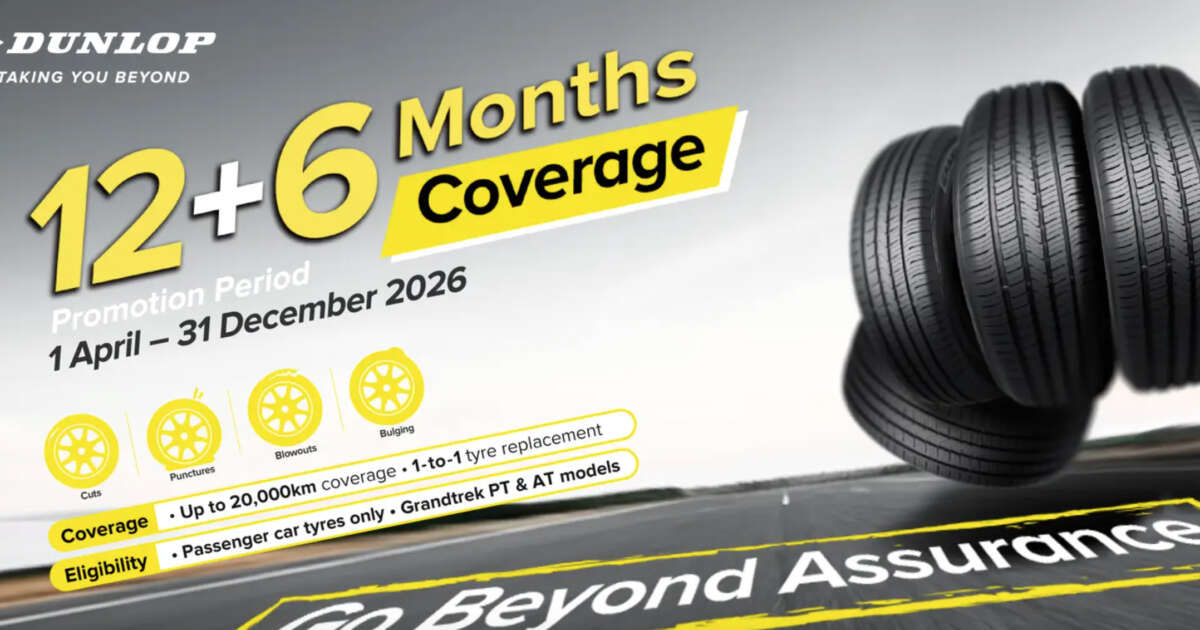 Dunlop Go Beyond Assurance – tyre warranty coverage for up to 18 months, 20,000 km in Malaysia
