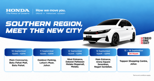 2026 Honda City facelift preview heads to southern region – Batu Pahat, Muar, Melaka, Seremban, JB