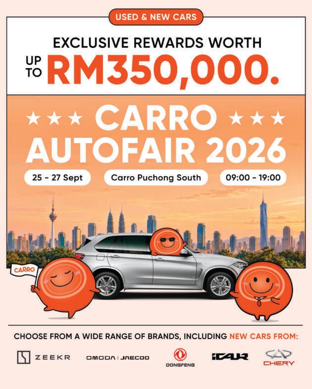 Carro Autofair 2026, Sept 25-27 at Carro Puchong South – new and used cars, rewards worth up to RM350k!