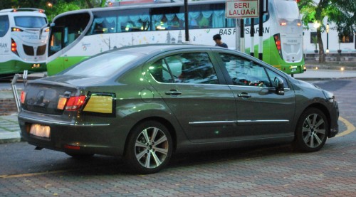 Peugeot 408 spotted in Malacca with minimal disguise