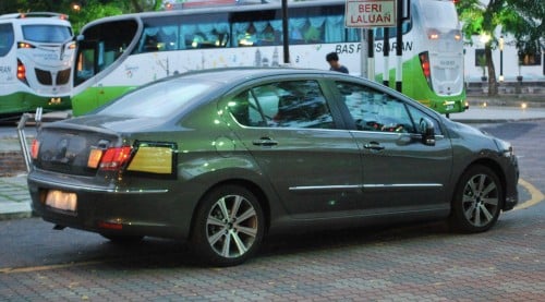 Peugeot 408 spotted in Malacca with minimal disguise