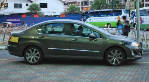 Peugeot 408 spotted in Malacca with minimal disguise