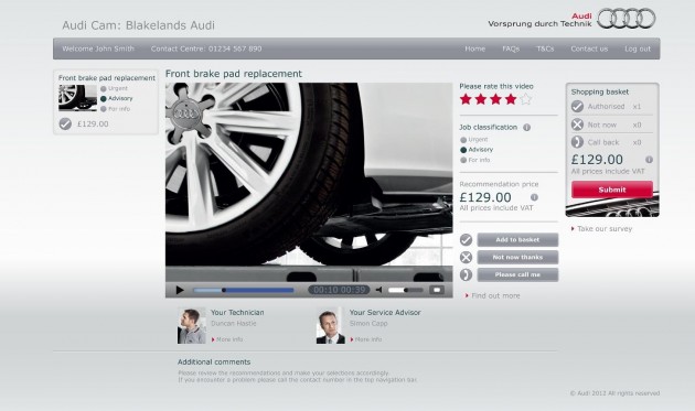 Audi Cam brings transparency to car servicing