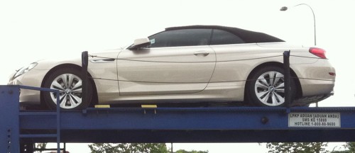F12 BMW 6-Series Cabriolet spotted on trailer in Malaysia!