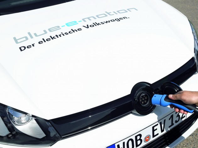 Electric Volkswagen Golf Blue-E-Motion prototype – a preview test drive in Wolfsburg, Germany