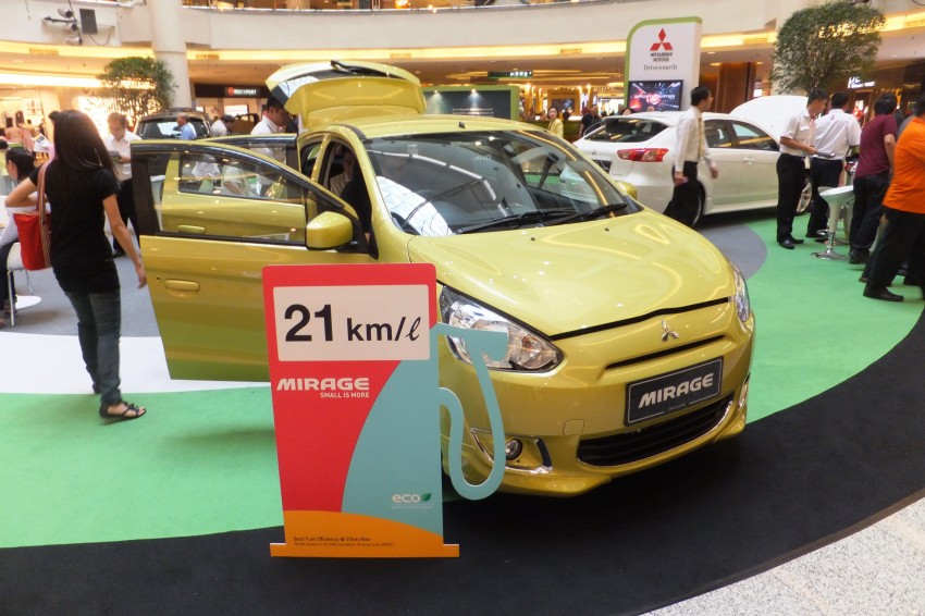 Mitsubishi Mirage on display at Mid Valley Megamall 135579