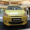 Mitsubishi Mirage on display at Mid Valley Megamall