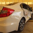 VIDEO: Honda Civic side impact crash test at 50 km/h