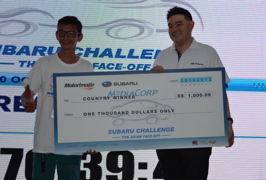 Subaru Challenge 2012: Singaporean Tholmas Gan wins a Subaru XV after 78 hours and 30 minutes! 138892