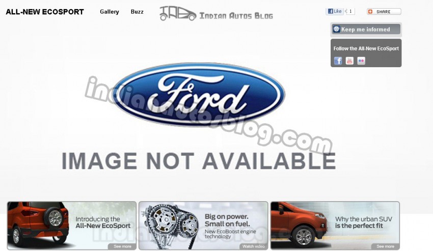 Ford Ecosport is a Fiesta based SUV, web images leaked 78881