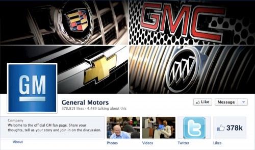 General Motors cuts Facebook ads but adds content