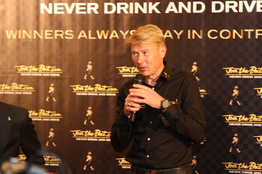 Power is nothing without control: Mika Hakkinen performs stunts at ‘Join the Pact’ event 123112