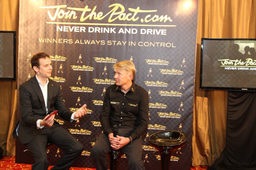 Power is nothing without control: Mika Hakkinen performs stunts at ‘Join the Pact’ event 123116