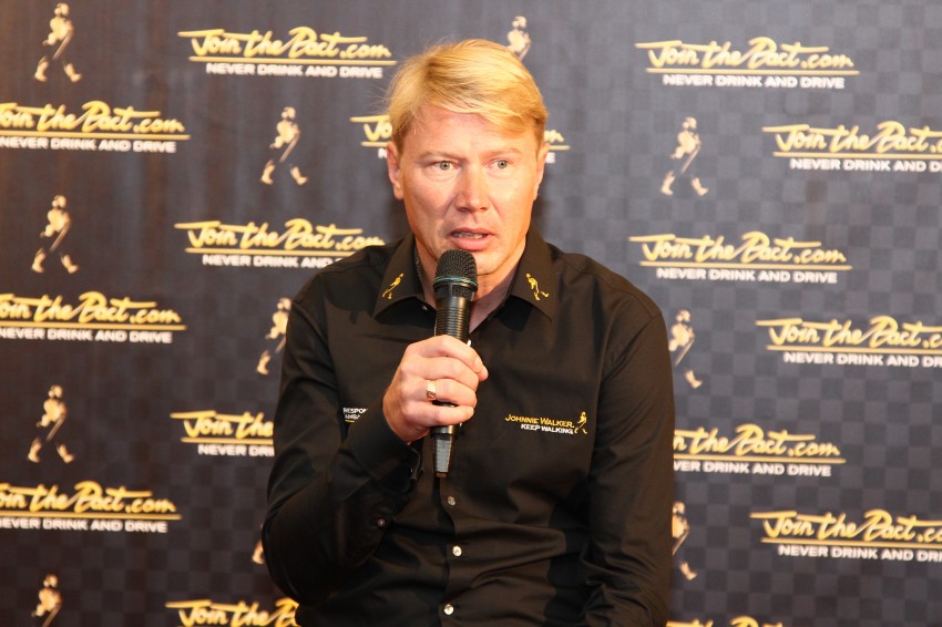 Power is nothing without control: Mika Hakkinen performs stunts at ‘Join the Pact’ event 123117