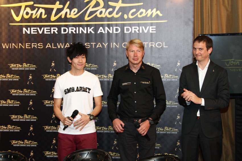 Power is nothing without control: Mika Hakkinen performs stunts at ‘Join the Pact’ event 123128
