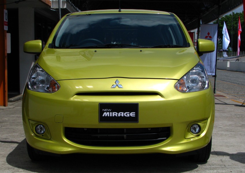 Mitsubishi Mirage previewed, on a Thai race track 108990