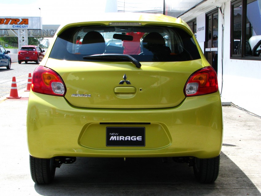 Mitsubishi Mirage previewed, on a Thai race track 108992