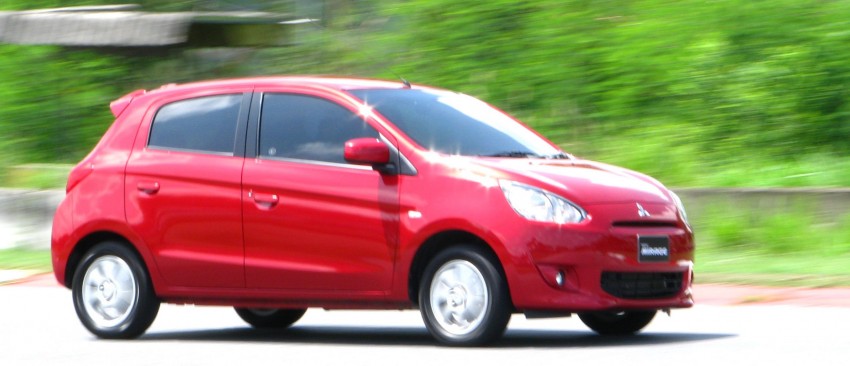 Mitsubishi Mirage previewed, on a Thai race track 109000