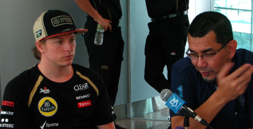 Lotus F1 Team: Kimi Raikkonen and Romain Grosjean at Proton Centre of Excellence, Shah Alam 95333