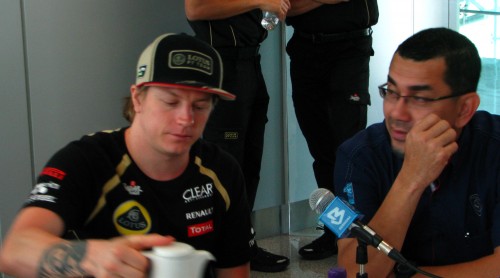 Lotus-F1-Proton-Media-Meet9 Lotus F1 Team: Kimi Raikkonen and Romain Grosjean at Proton Centre of Excellence, Shah Alam