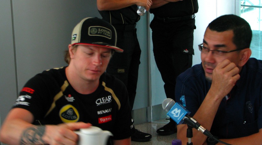 Lotus F1 Team: Kimi Raikkonen and Romain Grosjean at Proton Centre of Excellence, Shah Alam 95332