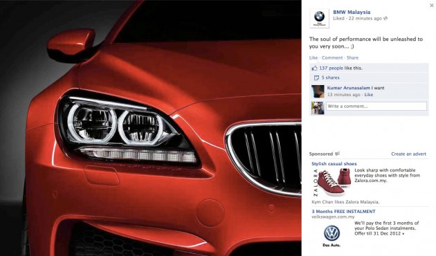 BMW Malaysia teases new car on FB, M6 coming soon