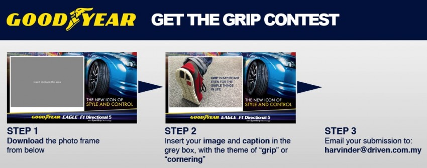 Take part in Goodyear’s Get The Grip Contest and win a set of Eagle F1 Directional 5 for your ride! 135086