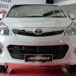 2012 Toyota Avanza launched – RM64,590 to RM79,590